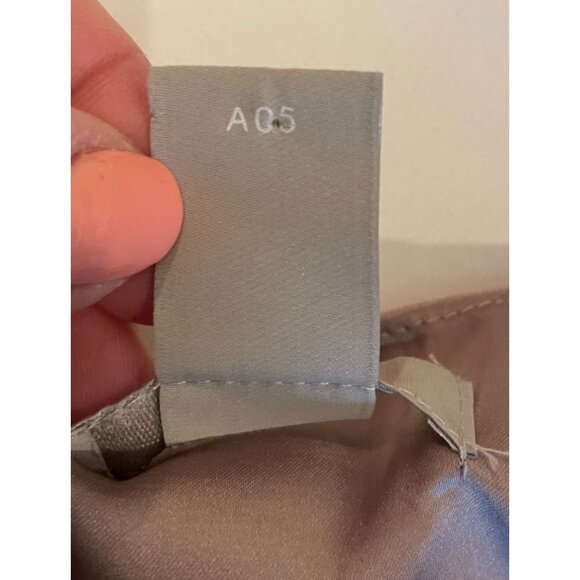 H&M Chiffon Drawstring Waist Dress Powder Beige M Knee-Length Short Wide Sleeves - Picture 10 of 14